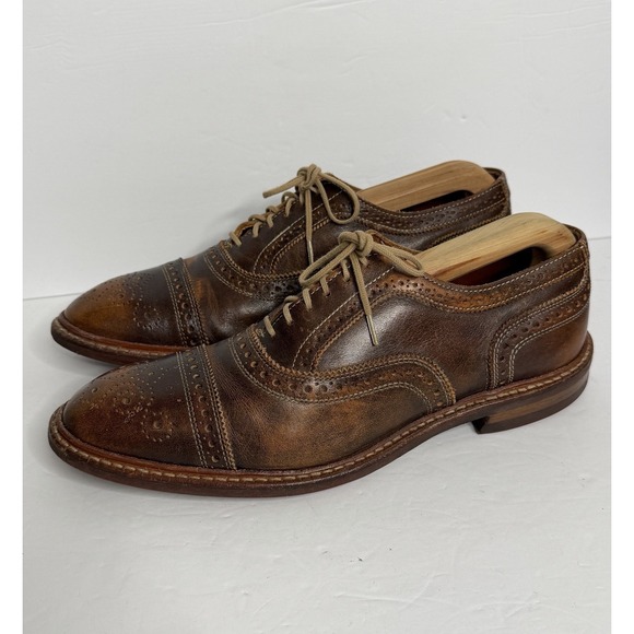 Allen Edmonds Strandmok Cap-toe Oxford Shoes Men\'s 8.5 B Brown Dainite Soles USA main image 10